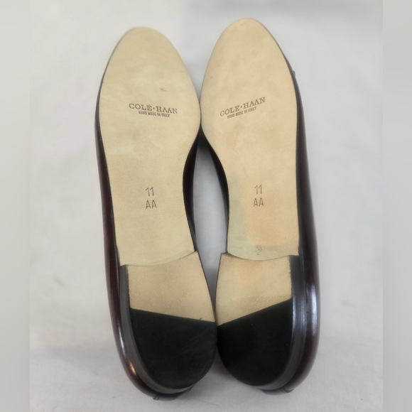 Vintage Cole Haan Women\'s 11AA Brown Leather Tassel Loafers Italy Horsebit New